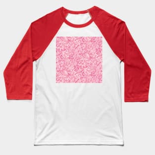 Pink Seahorse Spirals Baseball T-Shirt